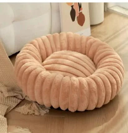 Cozy Cloud Plush Pet Bed - PawsiFypets Pet Beds - Khaki / S PawsiFypets