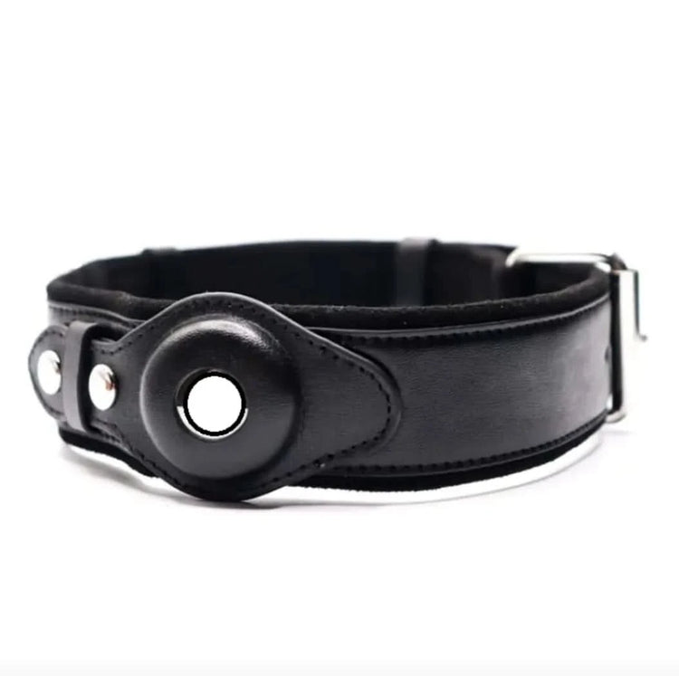Leather GPS Dog Collar Holder - PawsiFypets - Black / S PawsiFypets