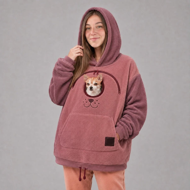 Unisex Dog & Cat Carrier Hoodie Fleece Lined Hooded Drawstring Sweatshirt - PawsiFypets
