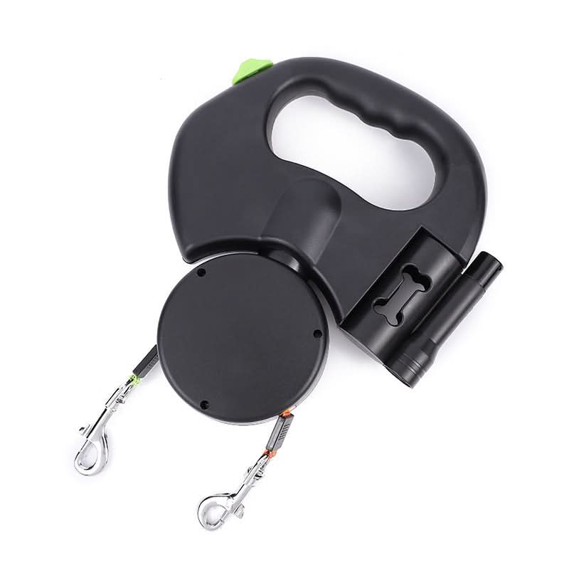 Dual Dog Leash with LED – Night Safety, 360° Swivel, Tangle-Free Leash for Two Dogs - PawsiFypets Dog Walking Accessories - Black / 3 M PawsiFypets