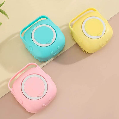 Silicone Pet Bath Brush - Gentle Massage Grooming Tool for Dogs & Cats - PawsiFypets Pet Grooming Tools - Pink PawsiFypets