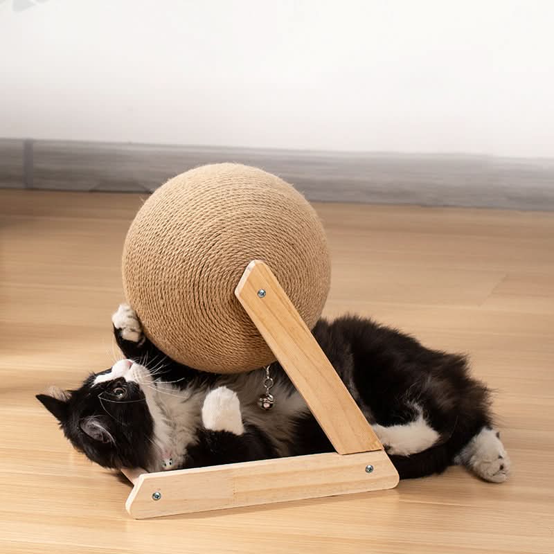 Cat Scratching Ball - Interactive Scratch Tree & Play Station for Cats - PawsiFypets Cat Toys & Scratchers - Beige / S PawsiFypets