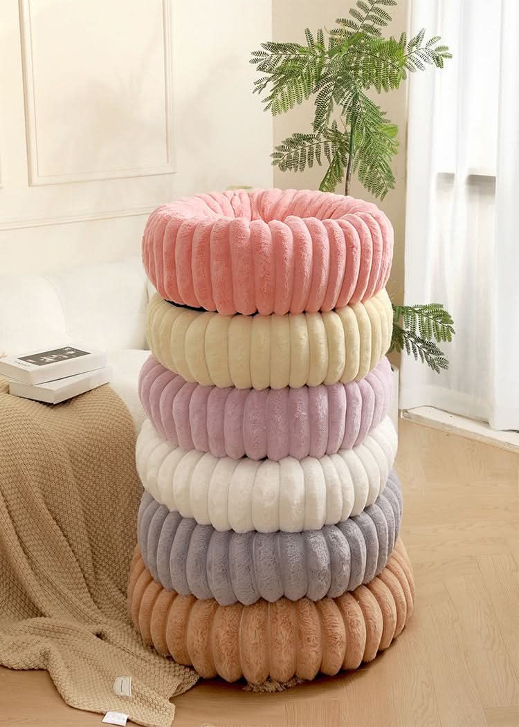 Cozy Cloud Plush Pet Bed - PawsiFypets Pet Beds - Gray / S PawsiFypets