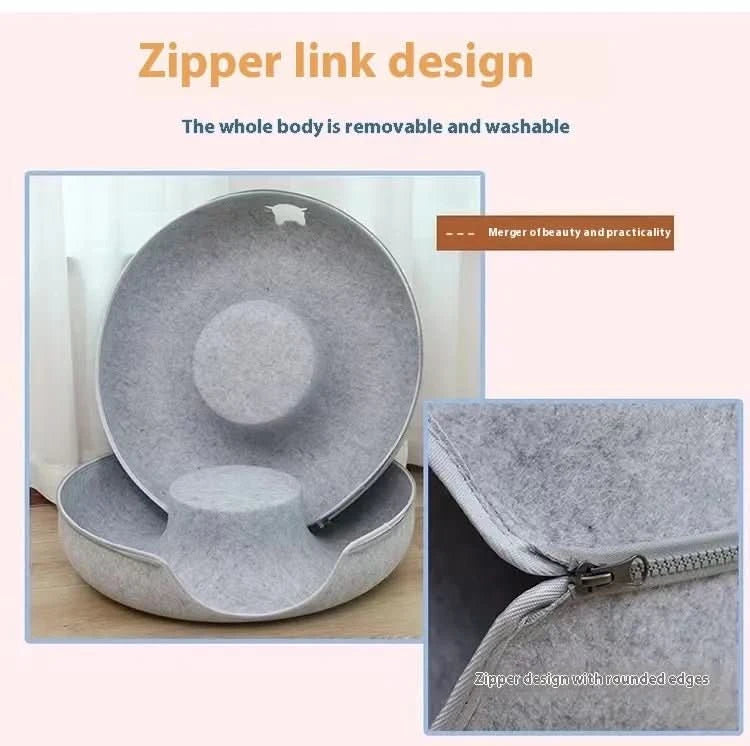 Donut Pet Bed - PawsiFypets Pet Beds - (Pink Window) / (50x50x20cm) PawsiFypets