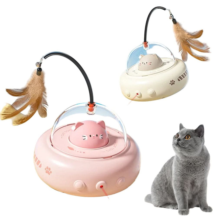 Electric Smart UFO Cat Teaser Toy - PawsiFypets Cat Toys & Scratchers - Cherry Blossom Powder My Store