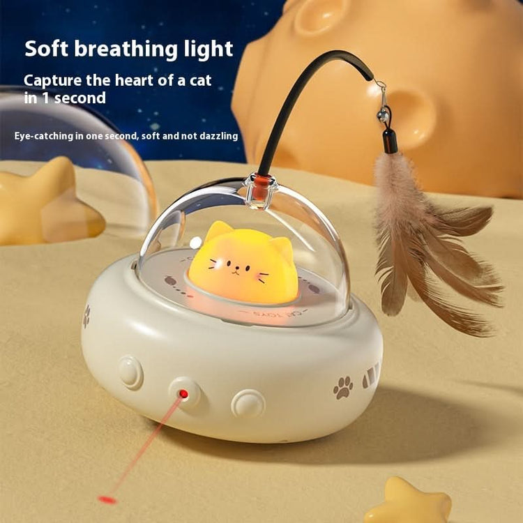 Electric Smart UFO Cat Teaser Toy - PawsiFypets Cat Toys & Scratchers - Cherry Blossom Powder My Store