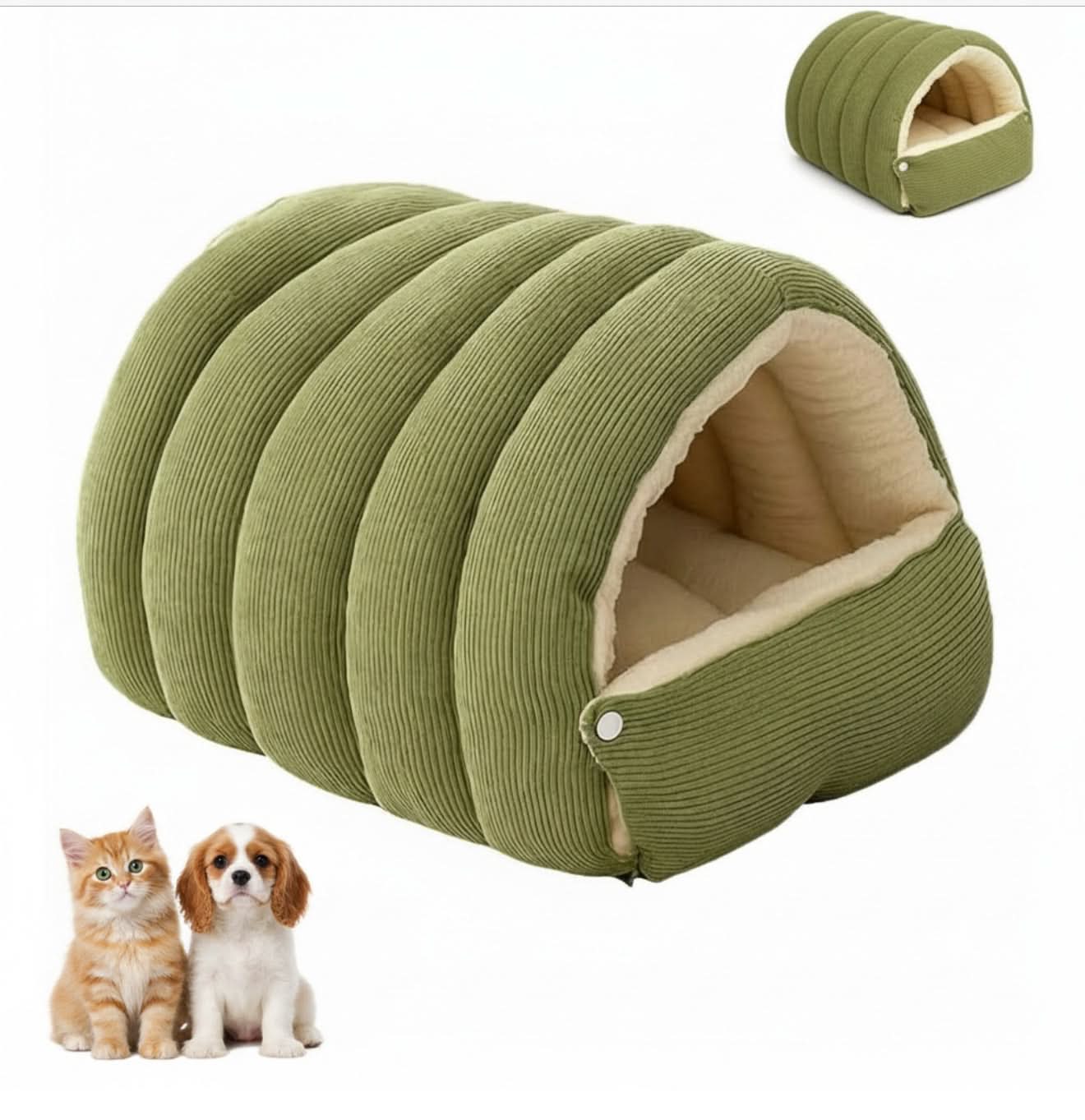 Autumn & Winter Enclosed Cat Bed – Detachable, for both cats & dogs - PawsiFypets