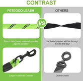 Glowing Dog Leash: for Nighttime Walks - PawsiFypets Pet traveling Essential - Black PawsiFypets