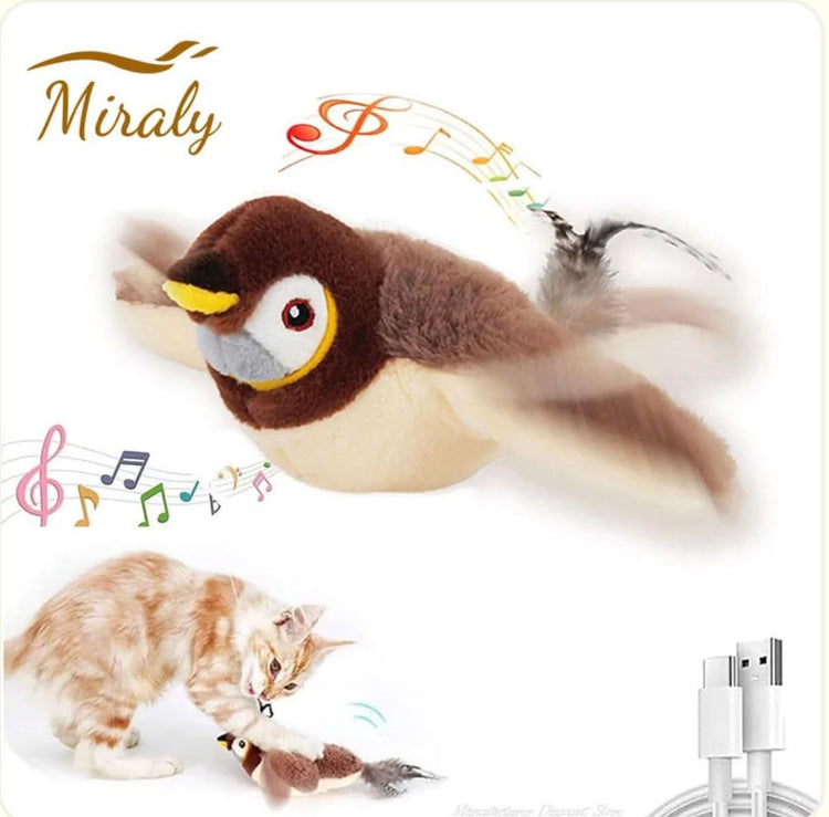 Plush penguin toy with a cat and USB cable on a white background, featuring the brand &