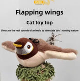 Interactive Chirping Bird Cat Toy – Realistic Flapping, Flying, and Chirping Bird Toy for Indoor Cats - PawsiFypets
