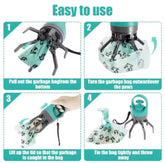 Instructions for using a pet waste bag dispenser with images and text.