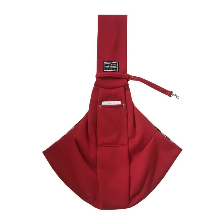 Red bag with a strap on a white background