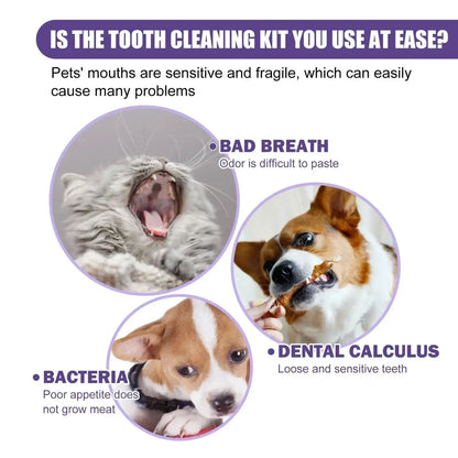 Pet Dental Wipes - Lemon Flavored Finger Tooth Cleaning Wipes for Dogs & Cats - PawsiFypets Pet Dental Care - 50pcs PawsiFypets