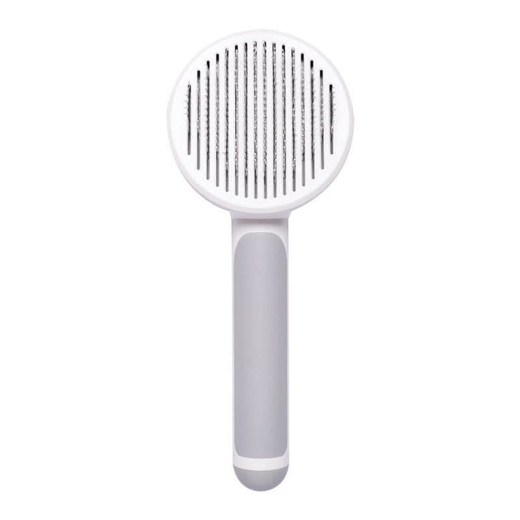 Self-Cleaning Pet Brush Hair Removal Comb for Dogs and Cats - PawsiFypets Pet Grooming Tools - Grey PawsiFypets