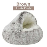 Semi-Closed Pet Bed - PawsiFypets Pet Beds - Coffee / 40cm PawsiFypets