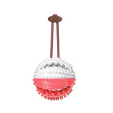 Silicon Suction Cup Interactive Dog Toy - PawsiFypets Pet Toys - red-white chew ball PawsiFypets