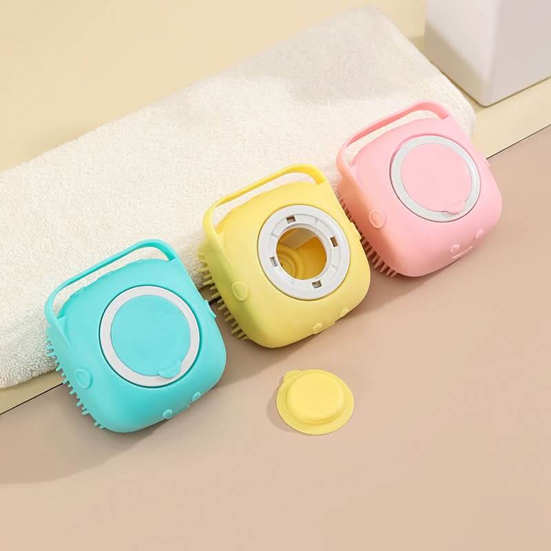 Silicone Pet Bath Brush - Gentle Massage Grooming Tool for Dogs & Cats - PawsiFypets Pet Grooming Tools - Pink PawsiFypets