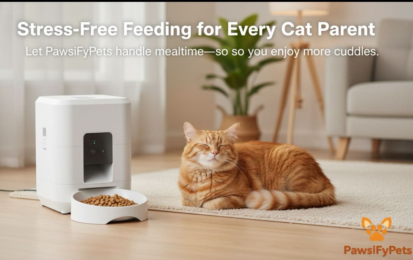 Smart Pet Feeder with WiFi & HD Camera – Automatic Dog & Cat Feeder - PawsiFypets