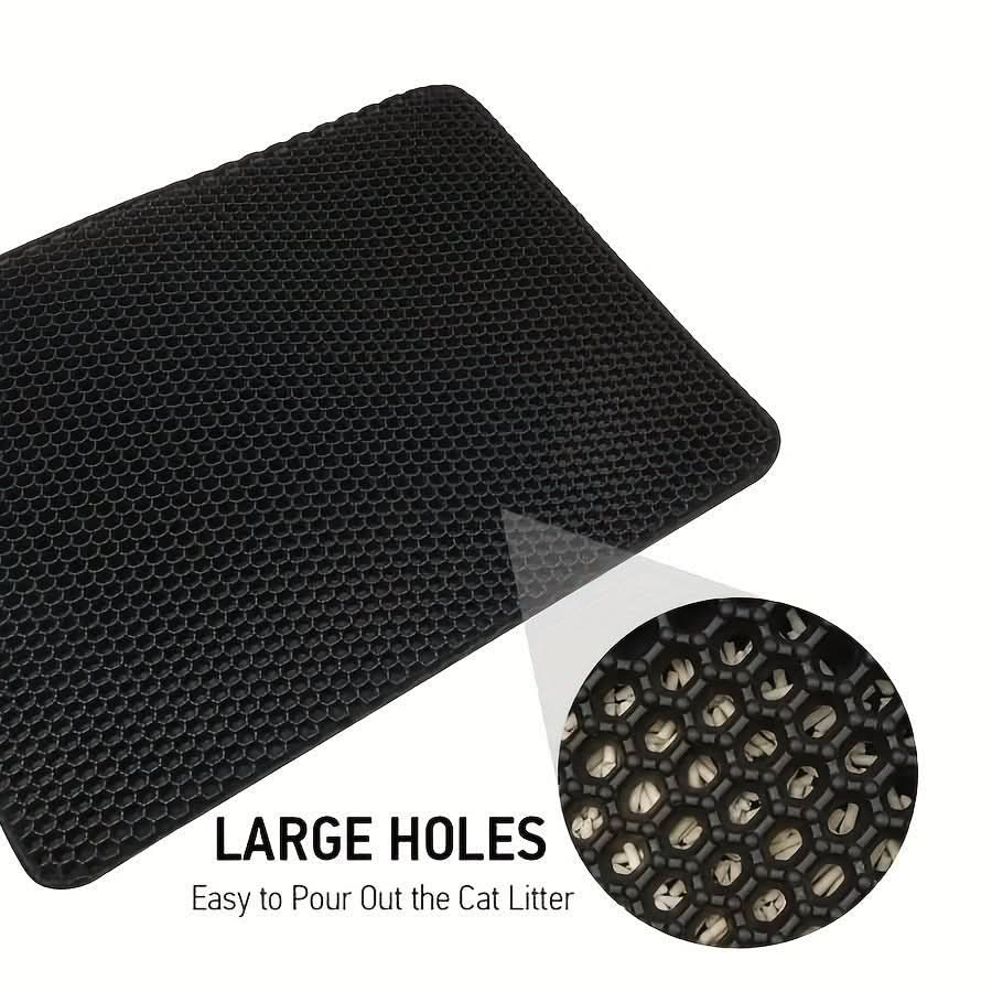 Waterproof Anti Splash Cat Litter Mat - Floor Protection & Easy Clean - PawsiFypets Cat Litter Accessories - Black / 30x30CM PawsiFypets