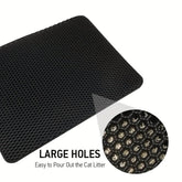 Waterproof Anti Splash Cat Litter Mat - Floor Protection & Easy Clean - PawsiFypets Cat Litter Accessories - Black / 30x30CM PawsiFypets