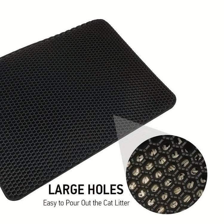 Waterproof Anti Splash Cat Litter Mat - Floor Protection & Easy Clean - PawsiFypets Cat Litter Accessories - Black / 30x30CM PawsiFypets