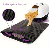 Waterproof Anti Splash Cat Litter Mat - Floor Protection & Easy Clean - PawsiFypets Cat Litter Accessories - Black / 30x30CM PawsiFypets