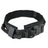 Black adjustable durable dog collar with sturdy buckle and metal D-ring