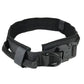 Black adjustable durable dog collar with sturdy buckle and metal D-ring