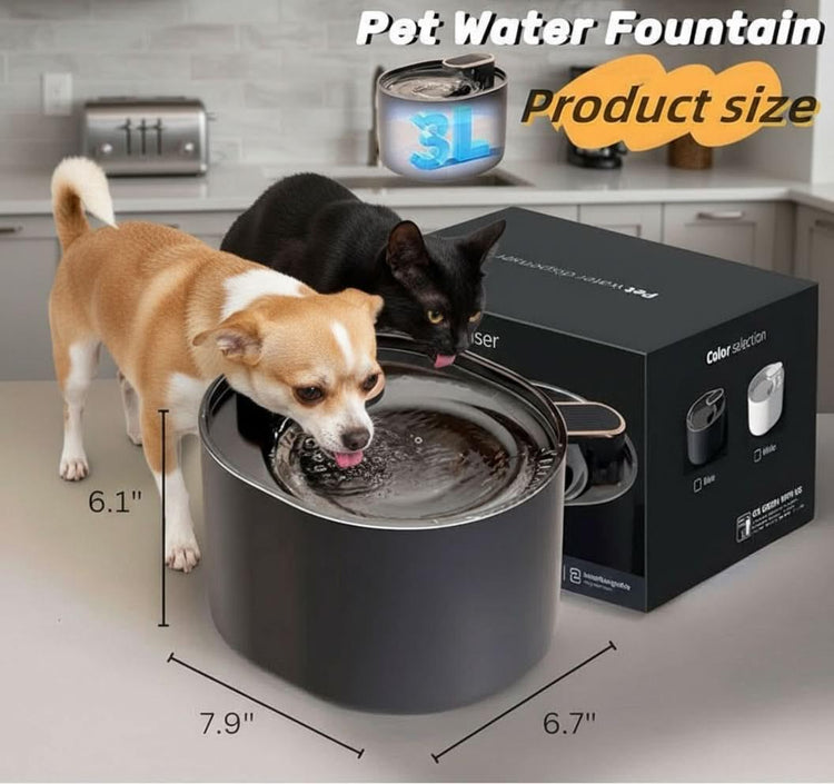 Automatic Pet Water Fountain – Circulating Cat & Dog Water Dispenser, Filtered Drinking Bowl - PawsiFypets