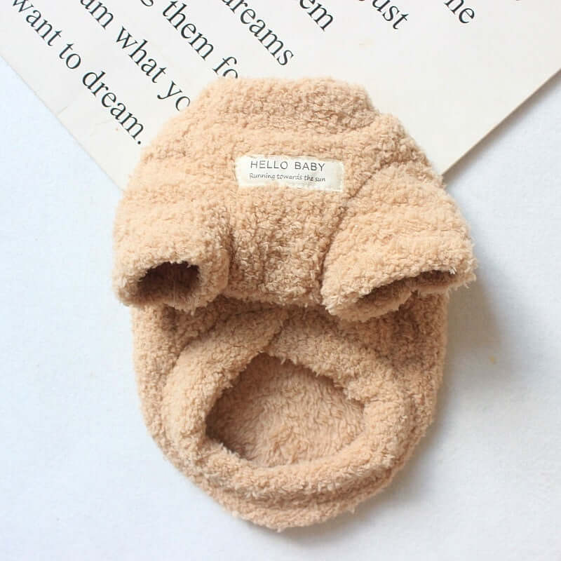 Plush velvet Winter Dog Coat - PawsiFypets Pet Outfit - XD Elastic Wool T Brown / S PawsiFypets