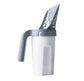 Plastic cat litter scoop set with gray handle and sifting container