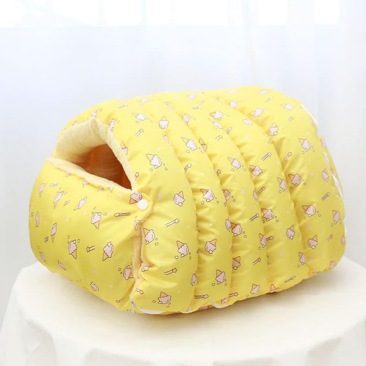 Cozy Enclosed Cat & Dog Bed – Cave - Style Pet House for Small Pets, Warm & Secure Sleeping - PawsiFypets