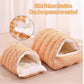 Cozy Enclosed Cat & Dog Bed – Cave - Style Pet House for Small Pets, Warm & Secure Sleeping - PawsiFypets