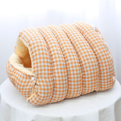 Cozy Enclosed Cat & Dog Bed – Cave - Style Pet House for Small Pets, Warm & Secure Sleeping - PawsiFypets