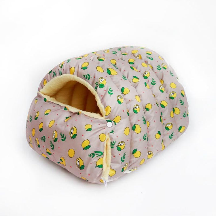 Cozy Enclosed Cat & Dog Bed – Cave - Style Pet House for Small Pets, Warm & Secure Sleeping - PawsiFypets