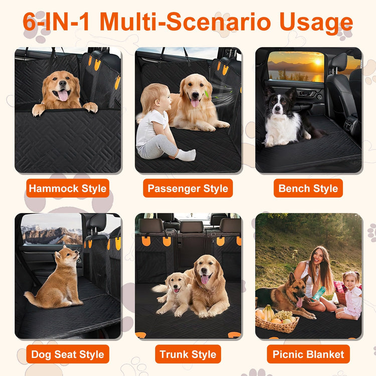 Dog Car Seat Cover | Waterproof Back Seat Hammock for Dogs - PawsiFypets