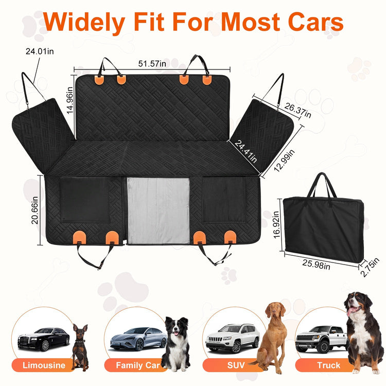 Dog Car Seat Cover | Waterproof Back Seat Hammock for Dogs - PawsiFypets
