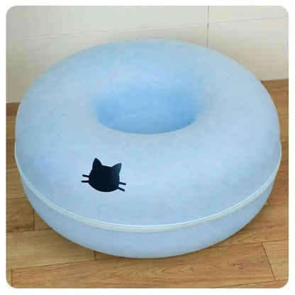 Donut Pet Bed - Comfortable Round Cat Tunnel Bed for Dogs & Cats - PawsiFypets