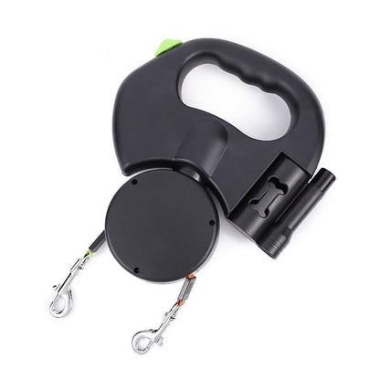 Dual Dog Leash with LED Night Safety 360 Swivel Tangle Free - PawsiFypets
