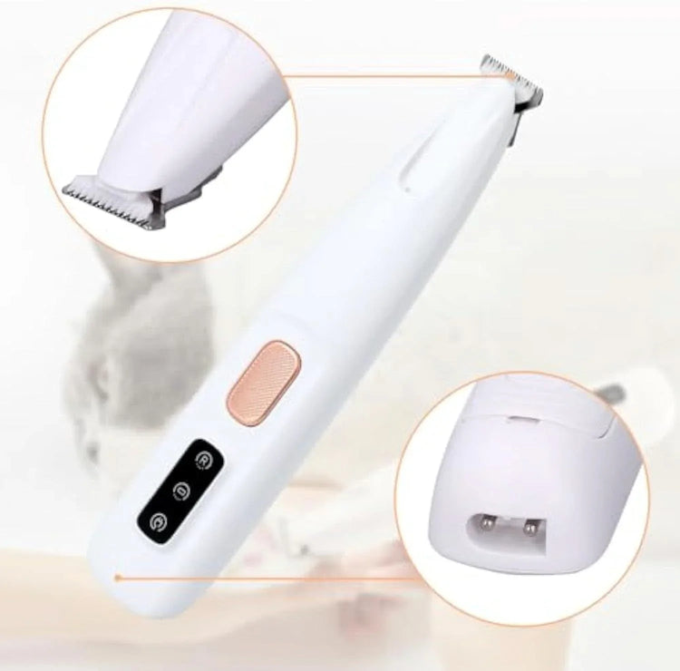 Electric Pet Paw Trimmer with LED Light - Rechargeable Low - Noise Nail Clipper - PawsiFypets