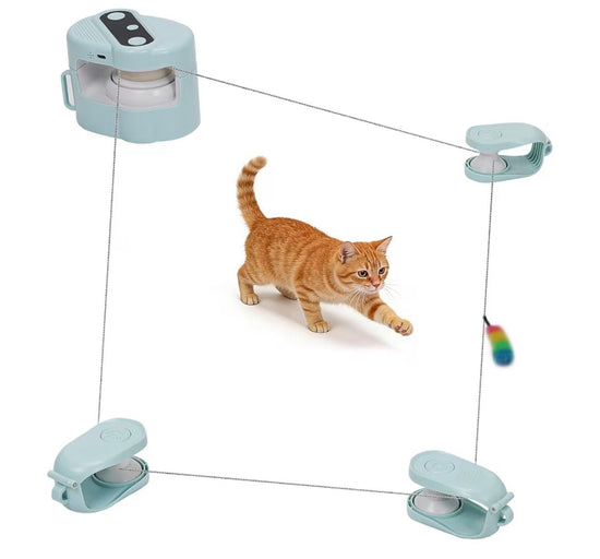 Electric Remote - Control Teaser Rod with Sound & Ball | interactive pet toy shop - PawsiFypets