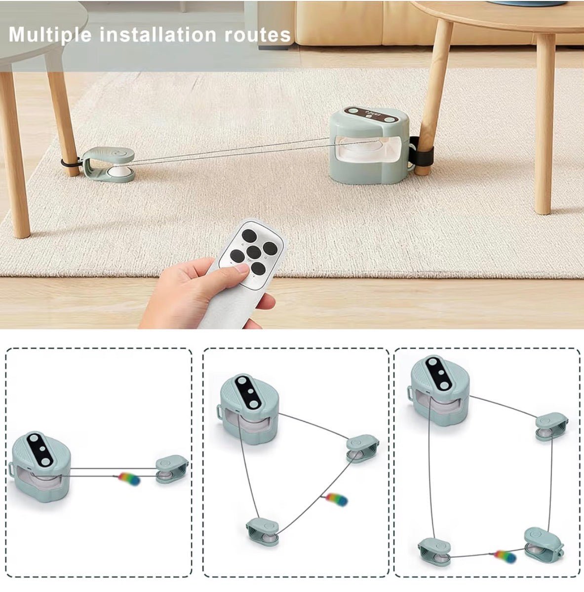 Electric Remote - Control Teaser Rod with Sound & Ball | interactive pet toy shop - PawsiFypets