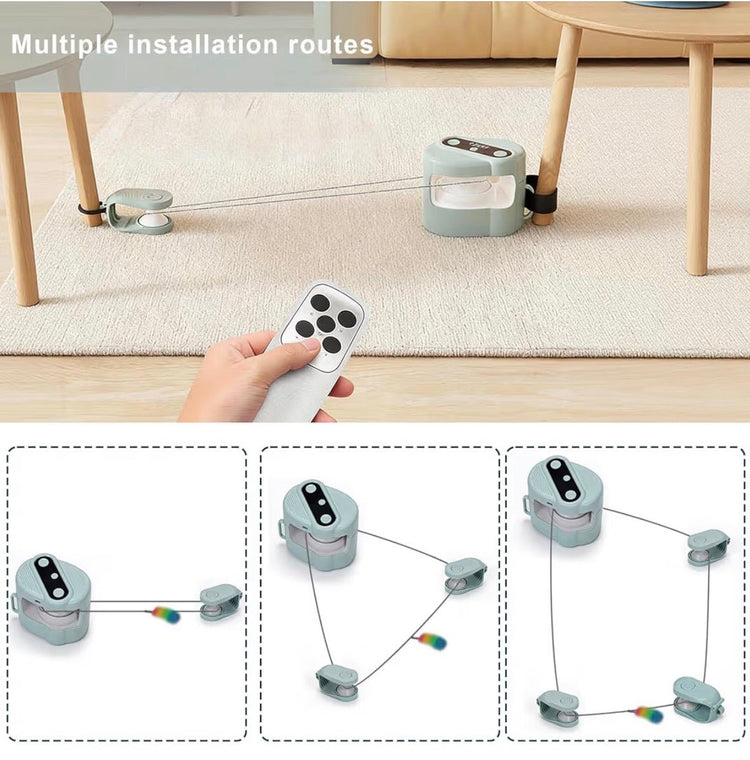 Electric Remote - Control Teaser Rod with Sound & Ball | interactive pet toy shop - PawsiFypets