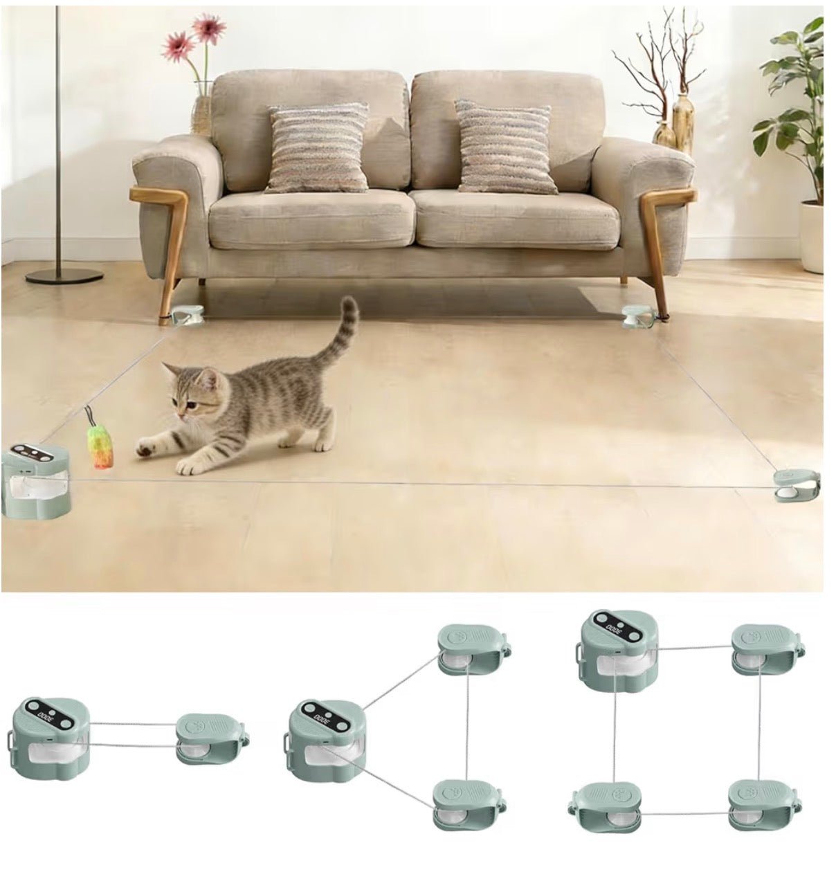 Electric Remote - Control Teaser Rod with Sound & Ball | interactive pet toy shop - PawsiFypets