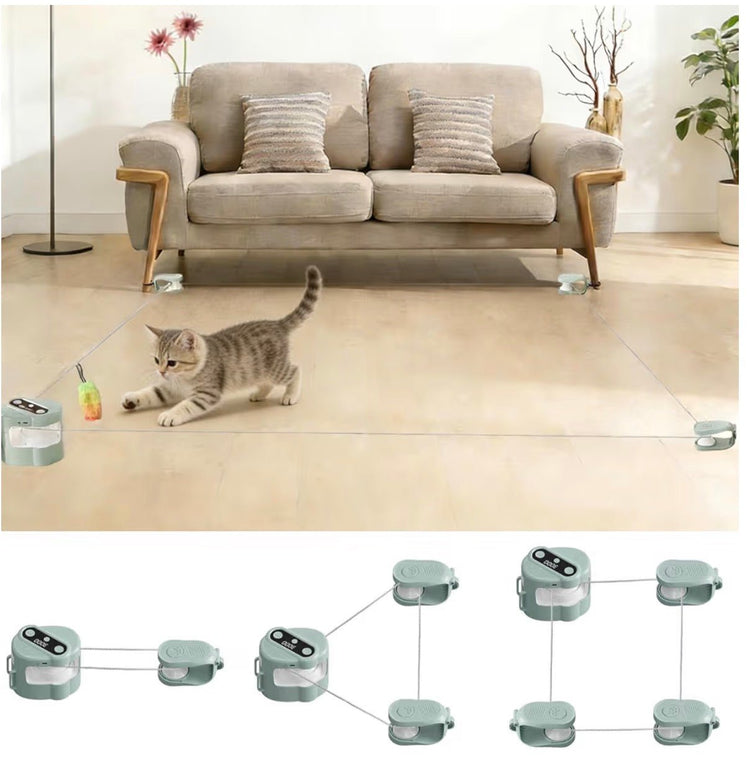 Electric Remote - Control Teaser Rod with Sound & Ball | interactive pet toy shop - PawsiFypets