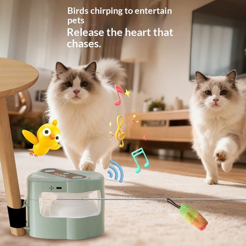 Electric Remote - Control Teaser Rod with Sound & Ball | interactive pet toy shop - PawsiFypets