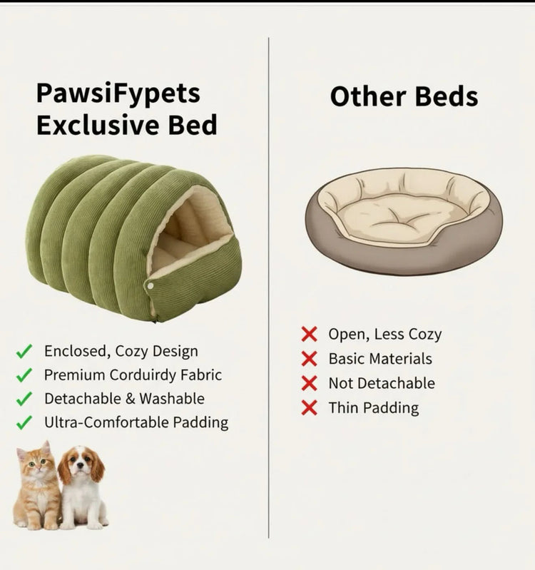 Enclosed Warm Cat Bed - PawsiFypets