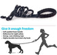 Reflective dog leash with padded foam handle and durable clip for safe nighttime walks