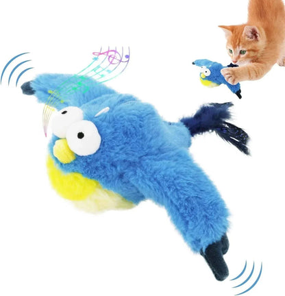 Realistic Interactive Bird Toy - Flapping Wings and Chirping - Perfect Indoor Cat Toy - PawsiFypets