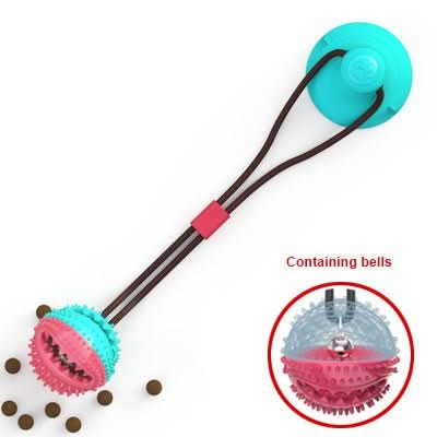 Silicon Suction Cup Interactive Dog Toy - PawsiFypets Pet Toys - blue-red ball PawsiFypets